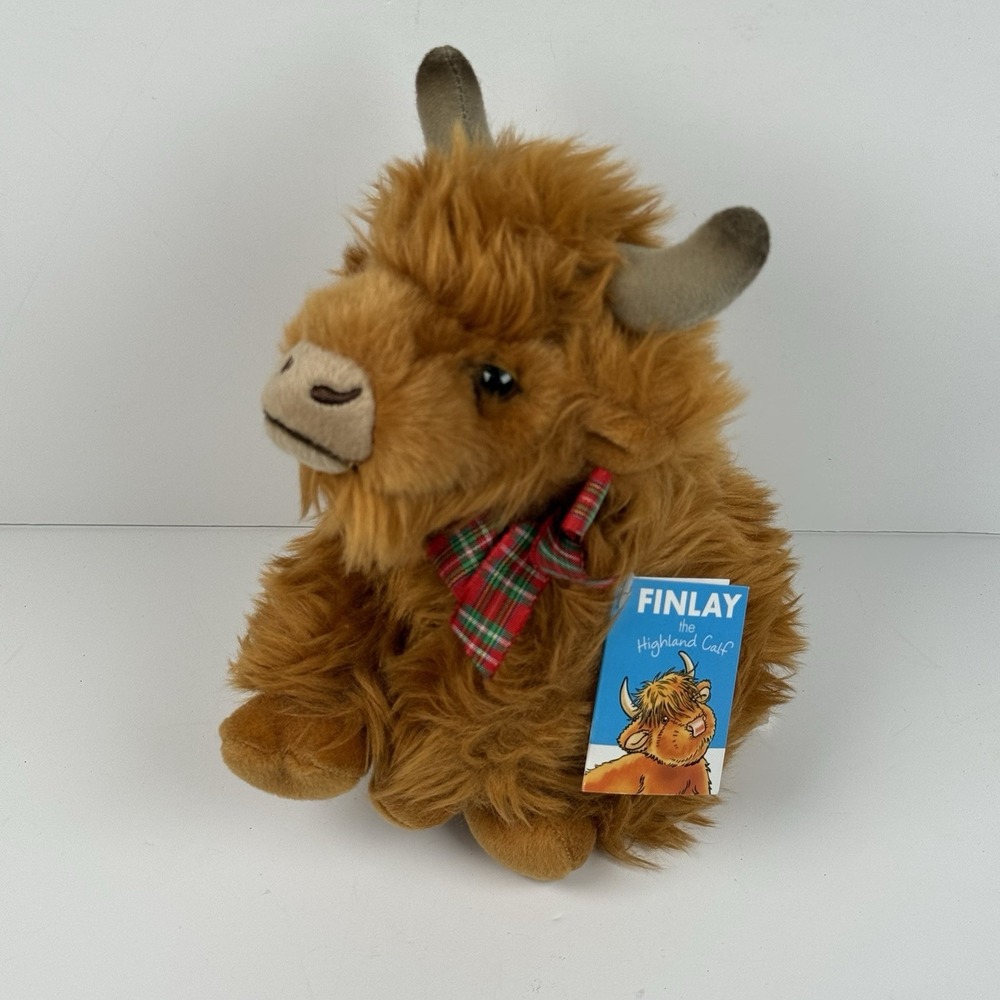 NWT Faithful Friends Collectables Finlay Highland Calf Cow Plush Stuffed Animal